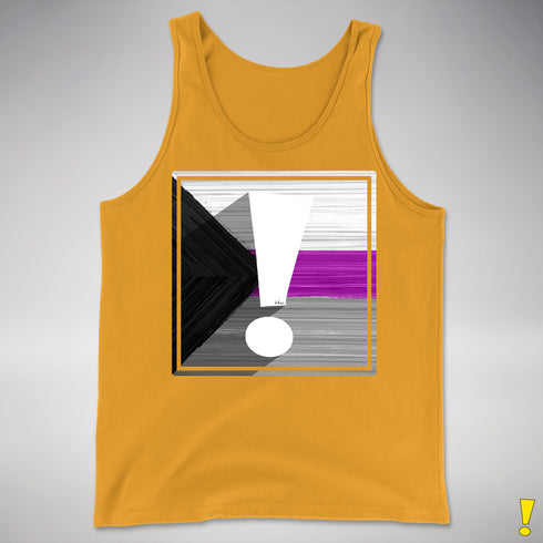 Demisexual Pride Flag Exclamation Point Premium Tank Top - Gold
